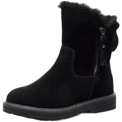 Cold resistant and warm snow boots with thickened fleece for women